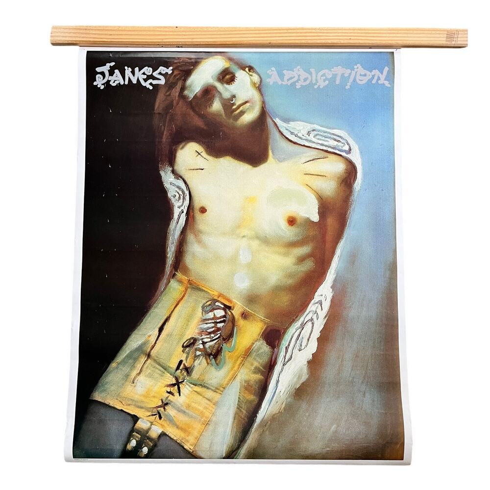 Jane's Addiction Perry Farrell Album Cover Vintage U.K. Import Poster 24 x 30.5